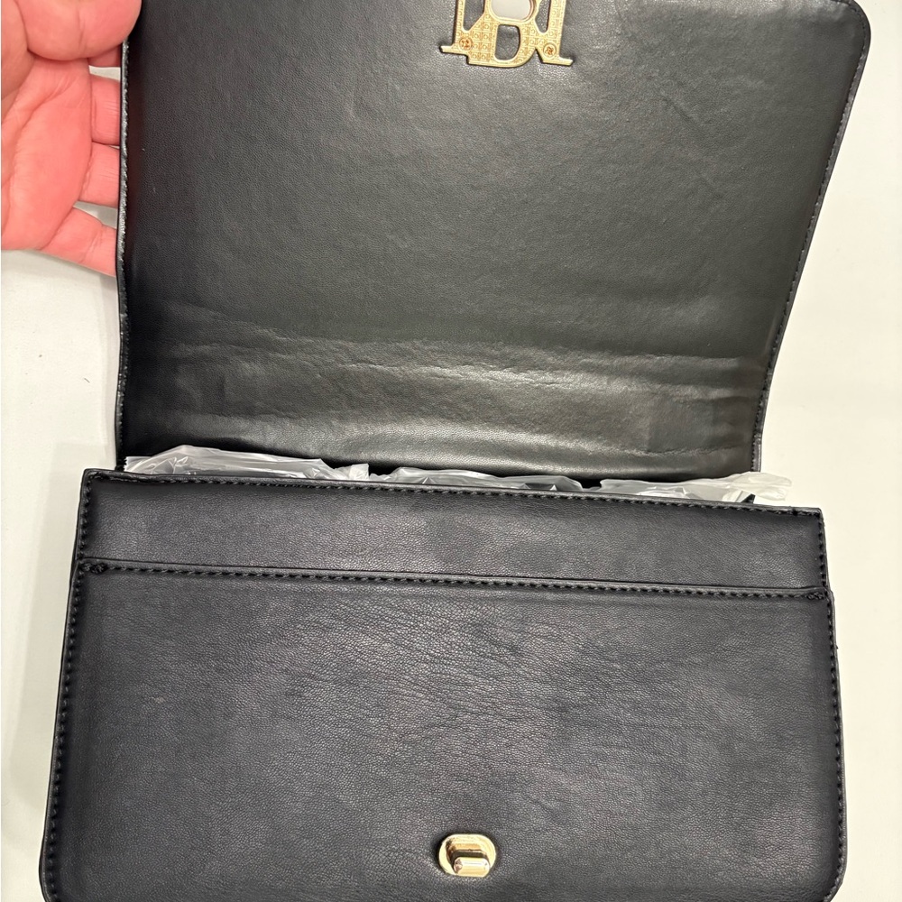 Badgley Mischka Black and White Tweed Crossbody Bag,NWT - Picture 5 of 12